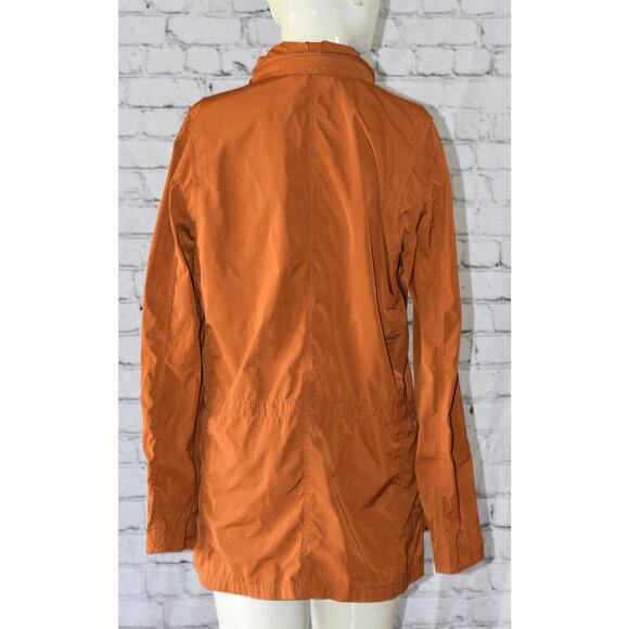 J. Crew Jacket Women's Hooded Pockets Full Zip Snap Lightweight Rain Jacket Coat - Picture 5 of 7